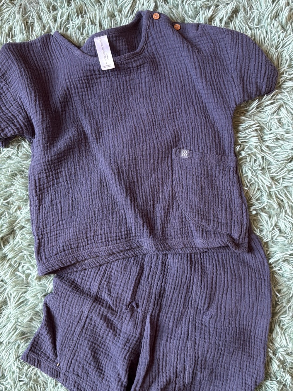 Kids Two-Piece Matching Set in Dark Navy - Unbranded